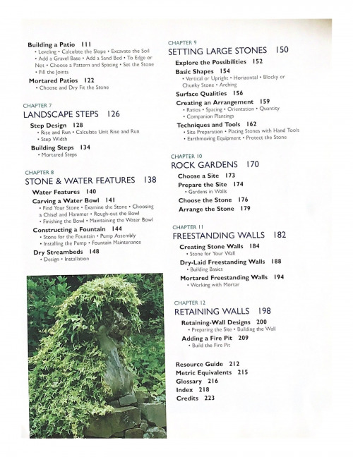 Landscaping with stone