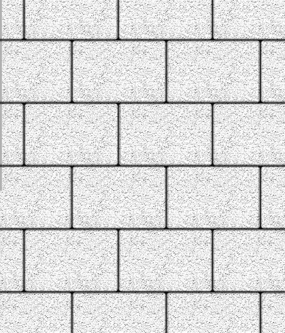 Тротуарная плитка Ла-Линия 300 ✕ 200 Гранит Белый 80