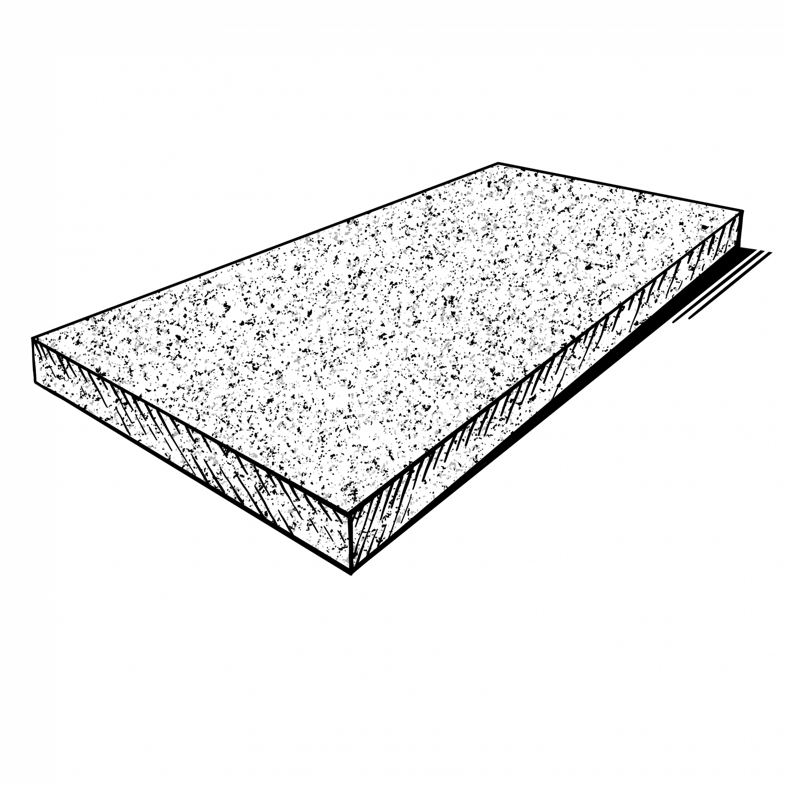 600х300х40мм брусчатка стандартных размеров Бучардированный