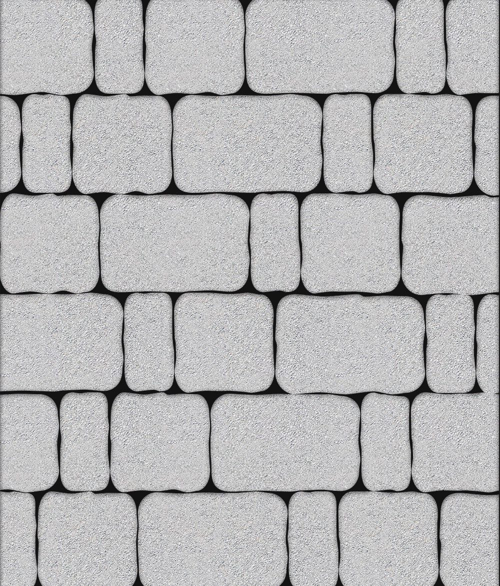 Тротуарная плитка Бержерак Стандарт Белый 60