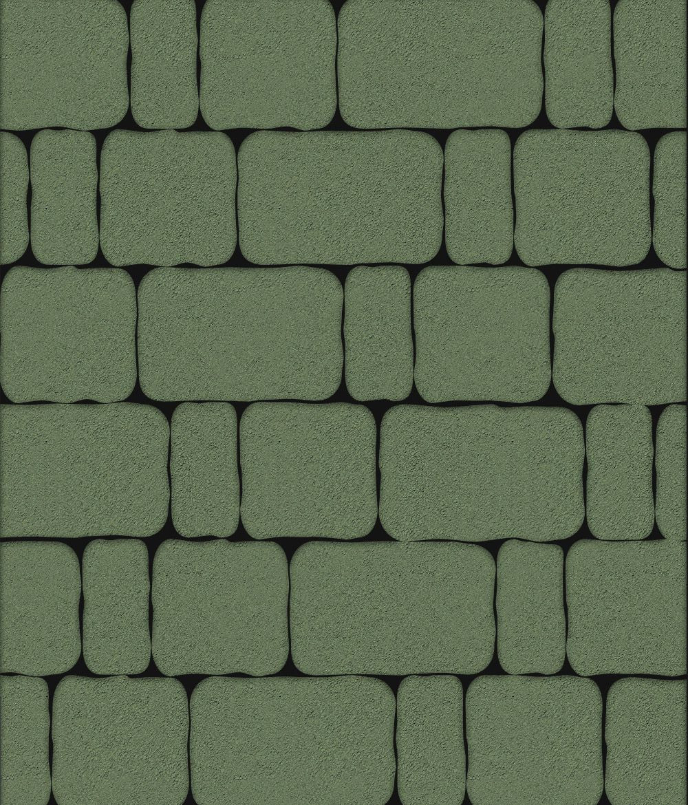 Тротуарная плитка Бержерак Стандарт Зеленый 60