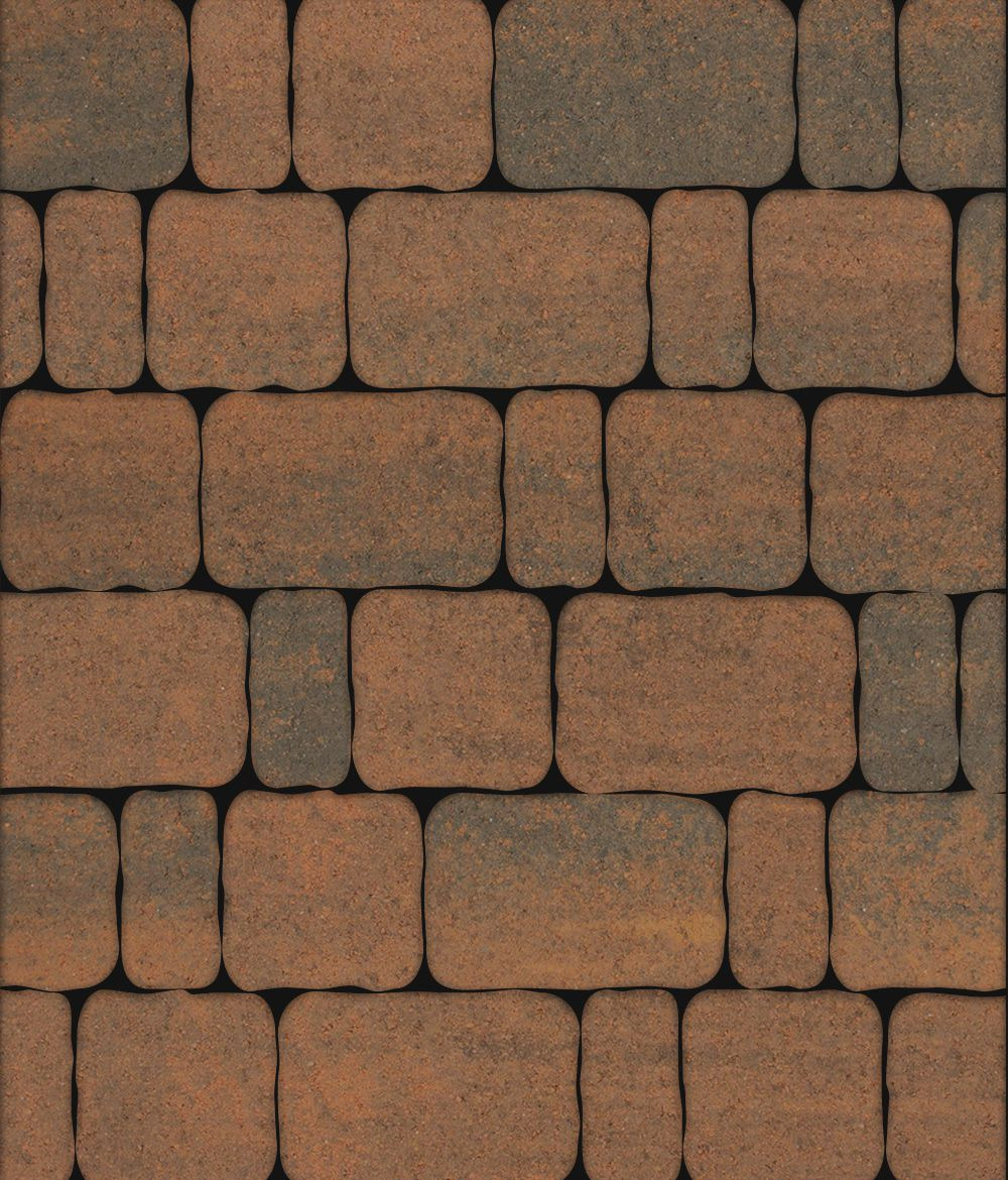 Тротуарная плитка Бержерак Листопад гладкий Мустанг 60