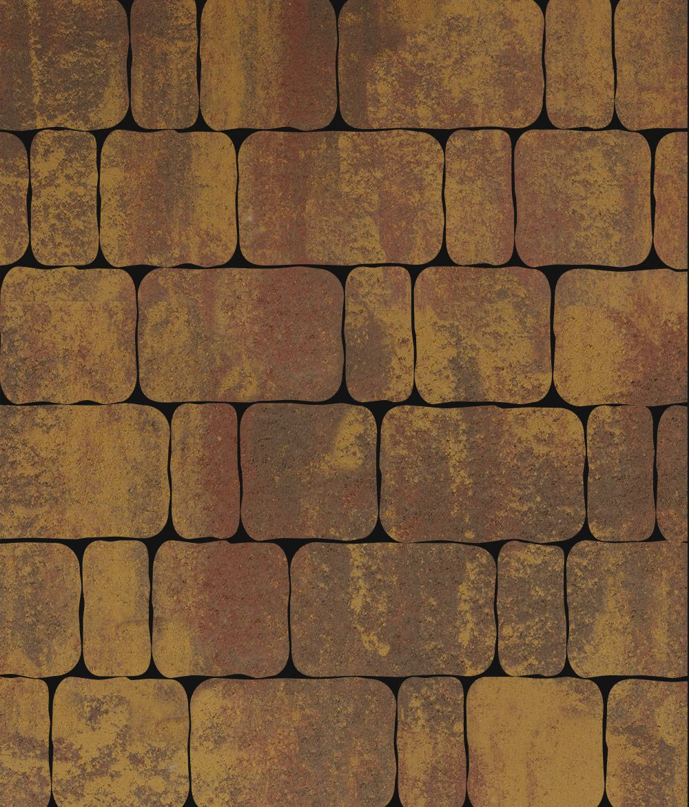 Тротуарная плитка Бержерак Листопад гладкий Осень 60