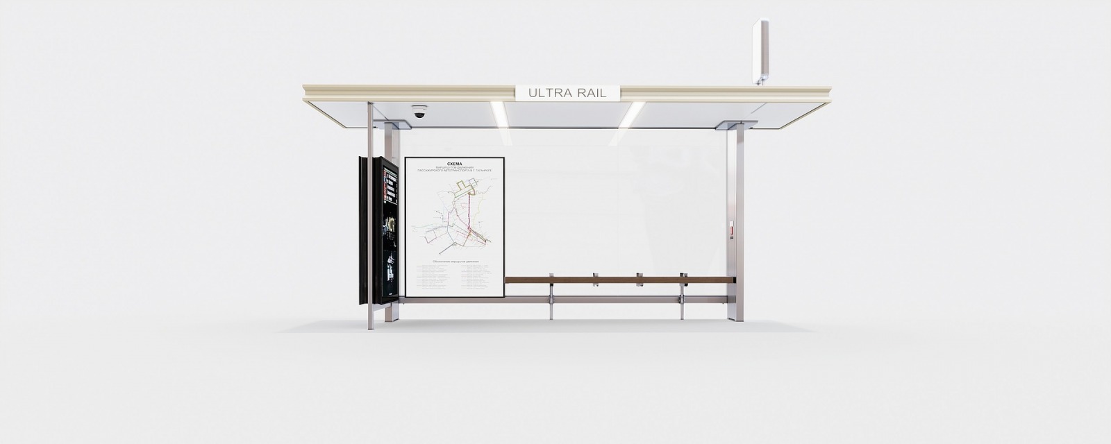 Остановочный павильон STANDART RAIL