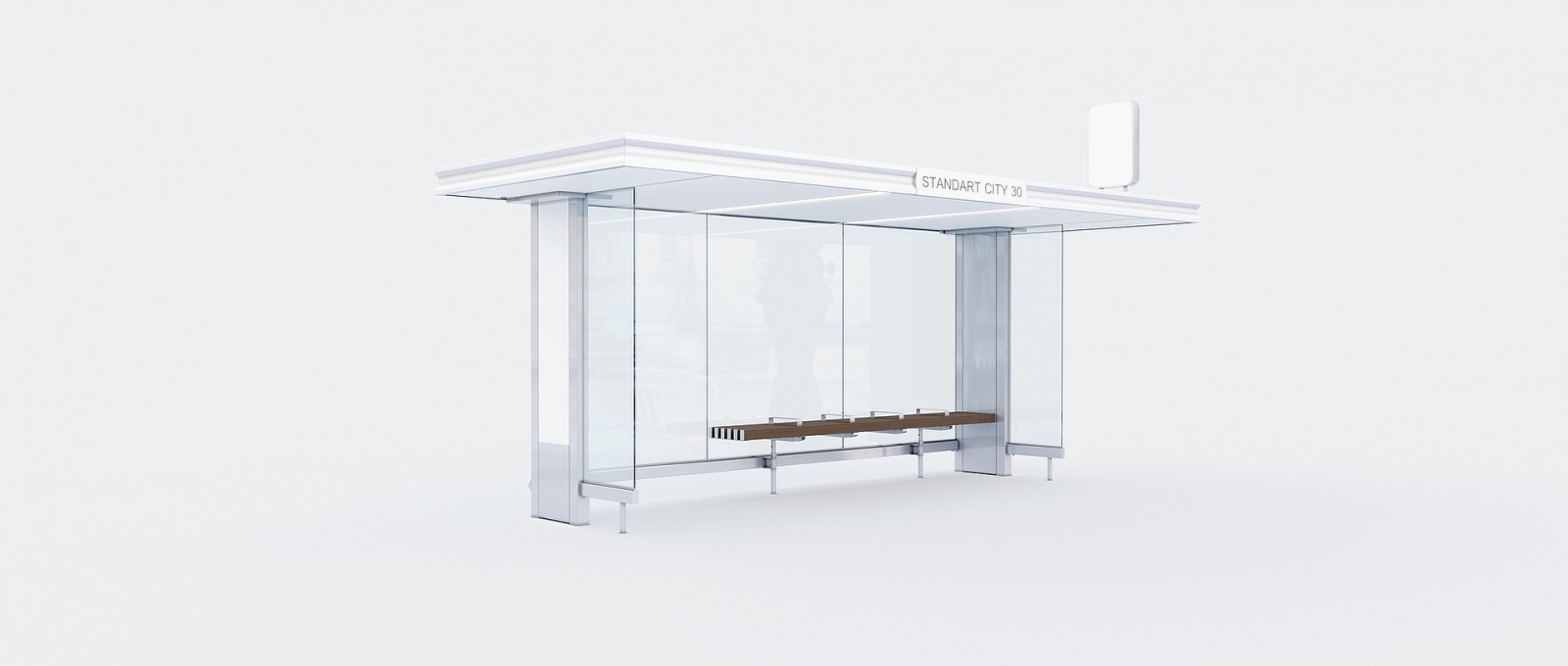 Остановочный павильон STANDART RAIL 30 для 50-60 пассажиров