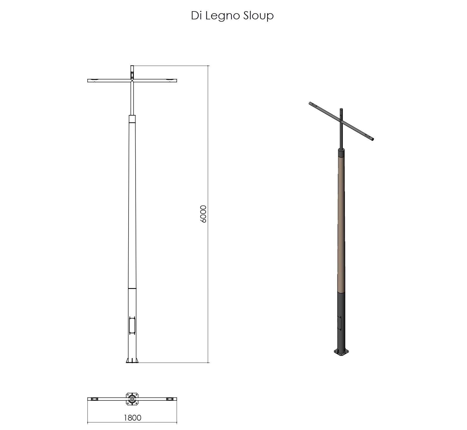 Опоры для освещения Ди Легно Слуп Стандарт 3