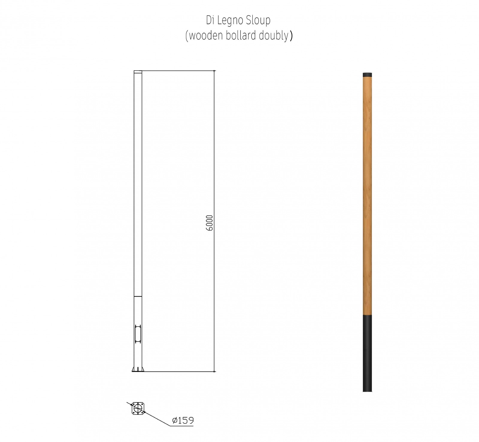 Опоры для освещения Ди Легно Слуп Стандарт 4