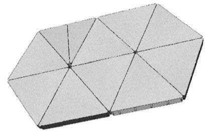 Тротуарная плитка Треугольник Стандарт серый