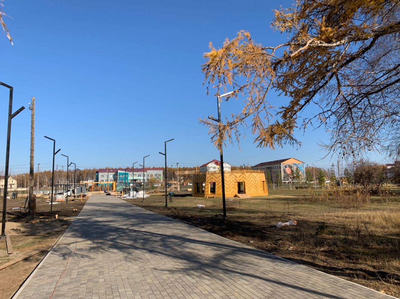 Парк культуры и отдыха имени Сергея Васильева - Борогонского, Республика Саха,  г. Нюрба, 2020 г.