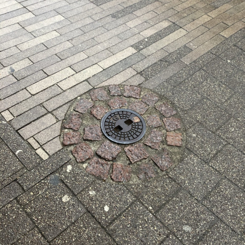 Обыграли гранитом маленький лючок