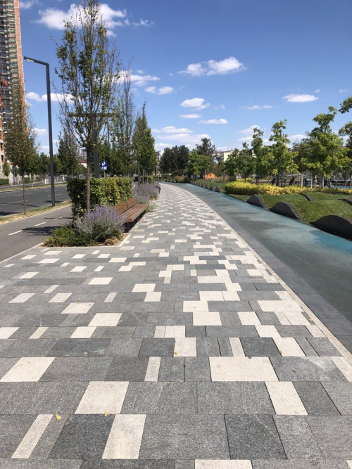 Гранитный контрастный монохром